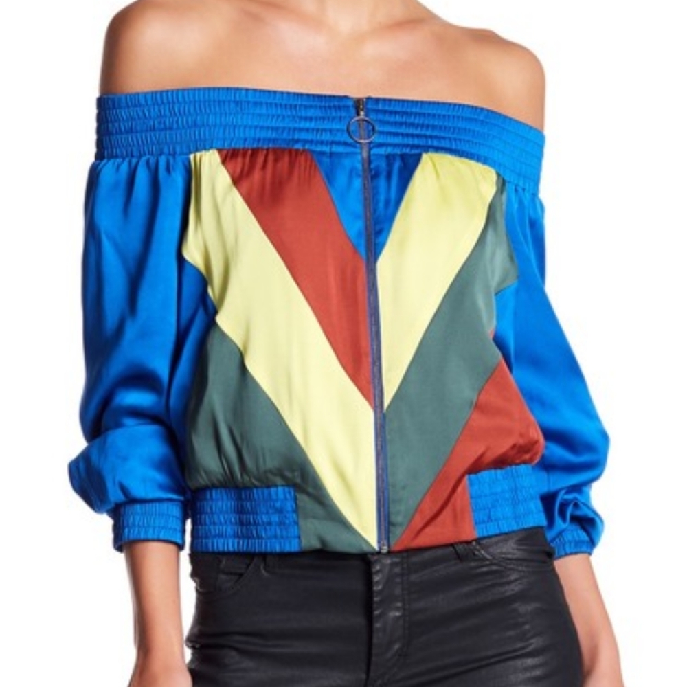 New BCBG Maxazria "Flora" Bomber Jacket